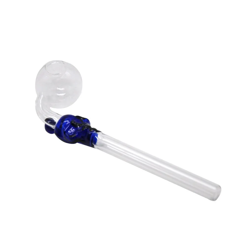 Holland Style Pyrex Verre Courbé Shisha Narguilé Pipe Brûleur À Huile Tuyau Équilibreur Coloré Fumer Verre 6 