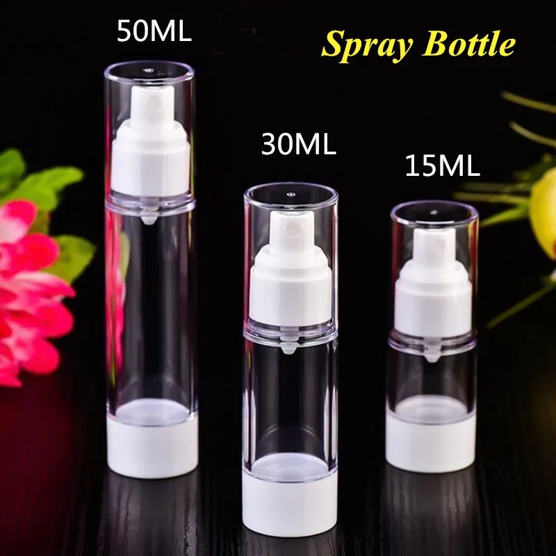 15 ml 30 ml 50 ml airless garrafas Embalagem de produto cosmético frasco cosmético loção recipiente de bomba de pulverização de perfume garrafa Garrafa 0160