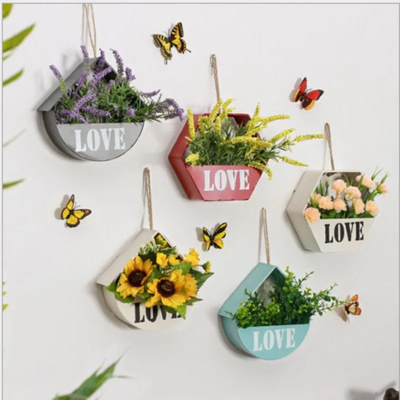 Acheter Jardinière murale suspendue, Vase de fleurs de mariage, jardinière  géométrique, décoration murale, conteneur de plantes à Air pour