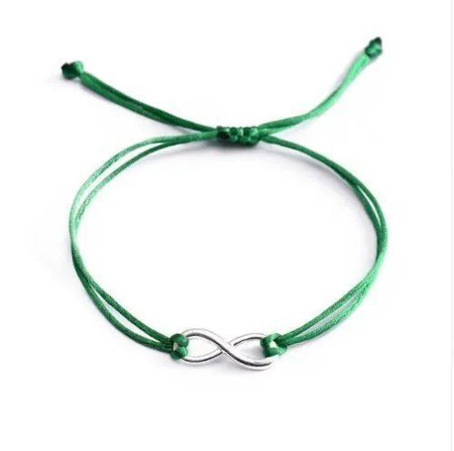 8 Infinity symbol Braid Bracelets Braided Rope Lucky Jewelry Red Bracelet