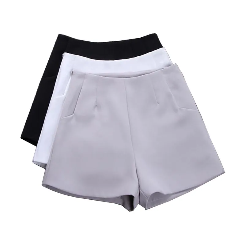 Summer 2017 High Waist Smart Casual Female Shorts For Women Black And White  Fashionable Short Pants From Hongzhang, $13.37