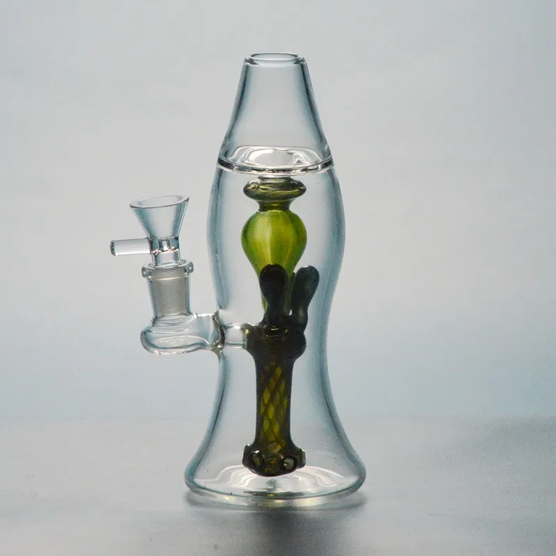 Lava Lamp Bong Bong a percolatore unici con impianti di perforazione a olio da 14 mm con tubi dell'acqua della ciotola Green Dab Rig XL-LX3