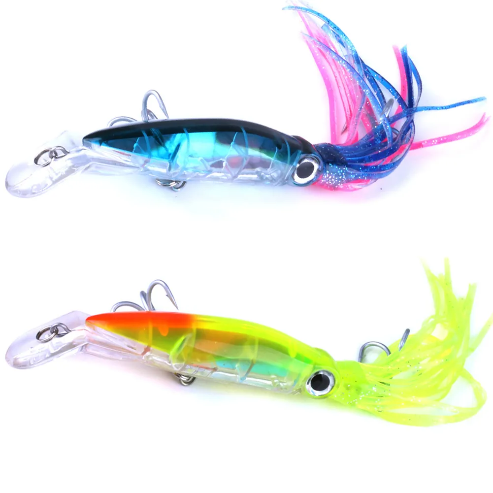 INFOF 14cm 42g ABS plastic big game fishing lures octopus squid jig beard fishing baits pike bass pesca fishing tackles303t