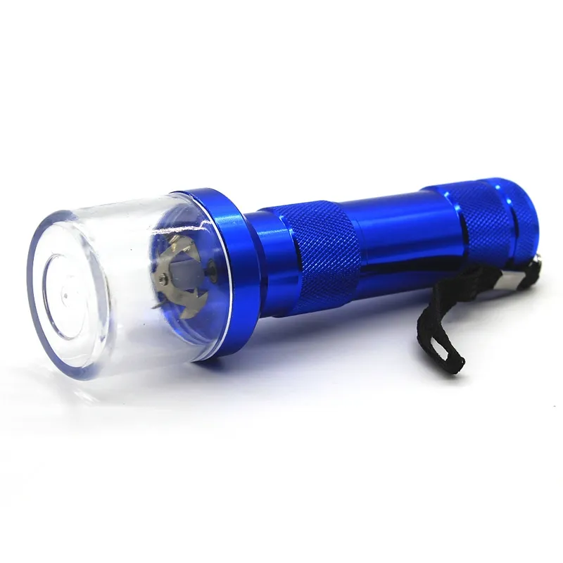 Aluminum Electric Tobacco Grinder Crusher Herb Smoke Grinders Flashlight Pollen Cigarett Aluminum Alloy Metal Handheld Chopper 