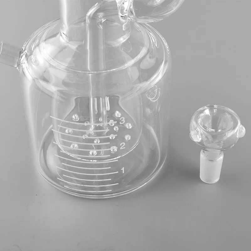 Bong!Hi si vetro 21 pollice Triple Geyser Perc con tappo di scarico Bong Tubi di acqua-18.8 mm giunto femmina