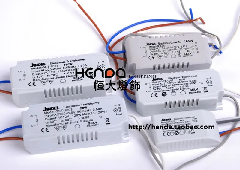 Jindel – Transformateur Électronique Ac220v Ac12v, Pour Lampe À