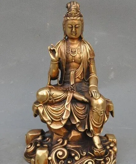 + Çin budizm tapınağı pirinç Kwan-Yin Guan Yin Bodhisattva tanrıça buda heykeli