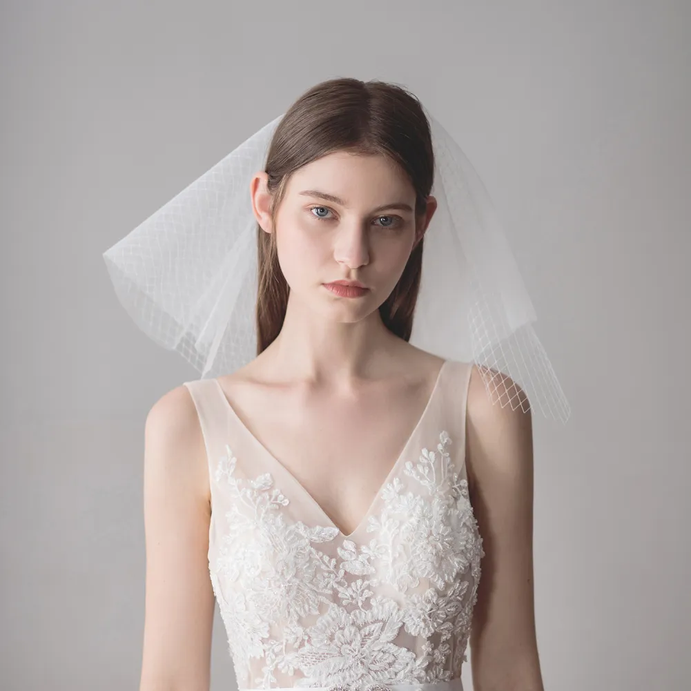 Sarah Seven Pearl Veil Set With Beads And Face Blusher Vintage