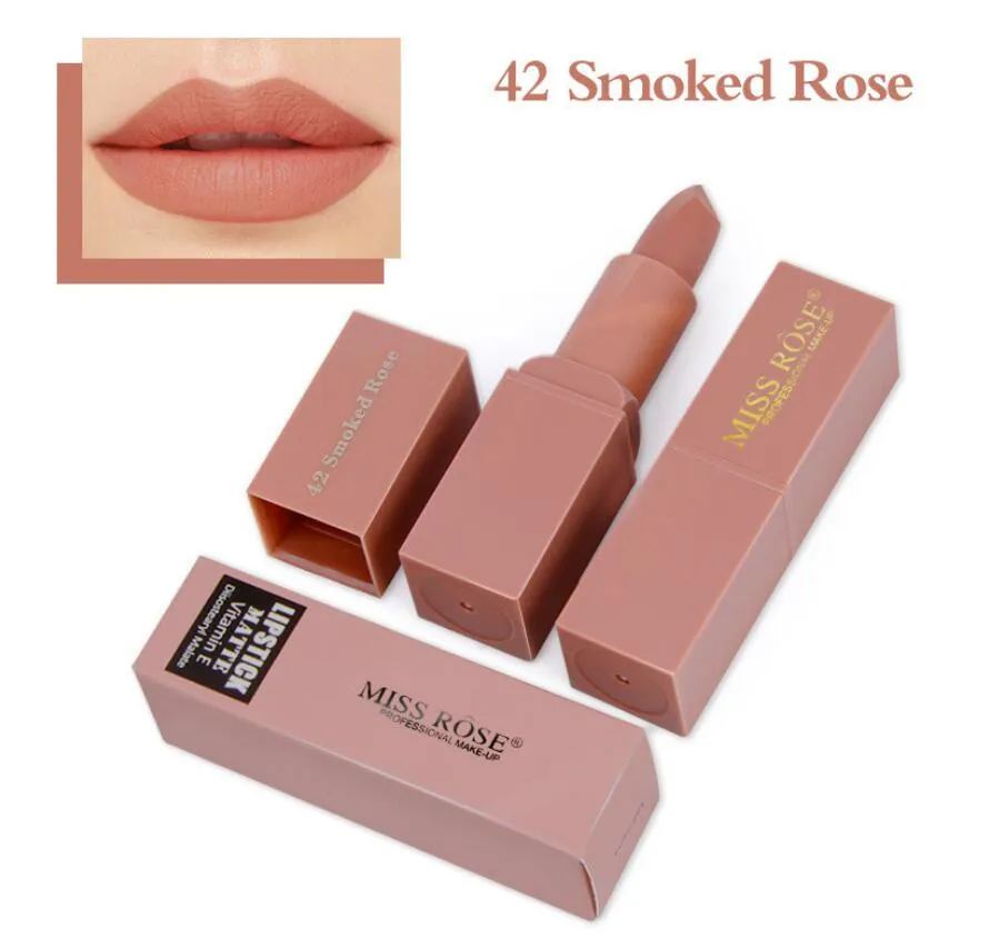 Miss Rose Rossetto opaco impermeabile nutriente facile da indossare rossetto labbra duraturi trucco i