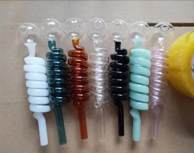 6 color curved spiral glass pot. Wholesale Glass bongs Oil Burner Pipes Water Pipe Oil Rigs Smoking, Oil.