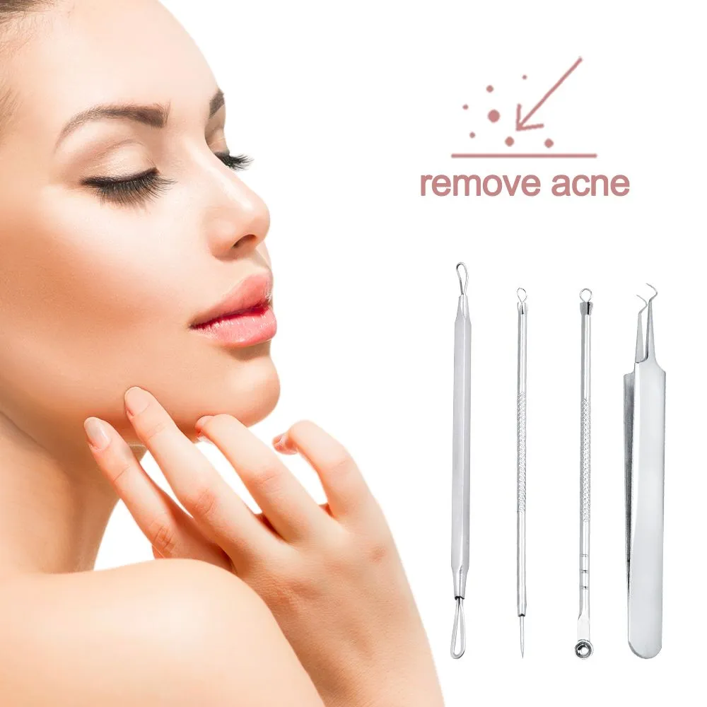 Blackhead Remover Acne Pimple Comedone Extractor Whitehead Removal Tool Kit for Men Women Facial Care Skin