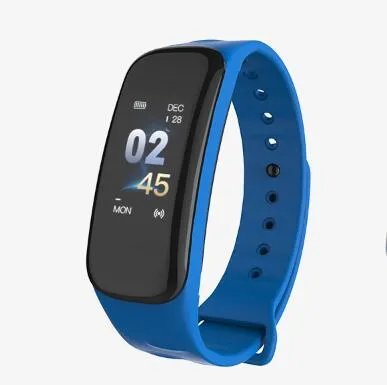 Smart armband färgskärm Blodtryck Smart Watch Vattentät Fitness Tracker Watch Hjärtfrekvens Monitor Armbandsur för Android iPhone