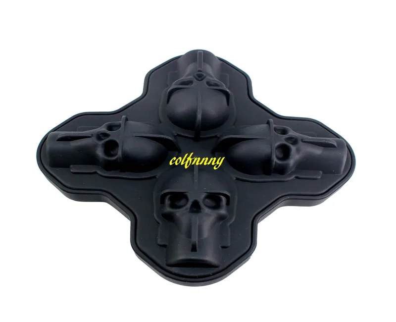 3D Skull Ice Cube Mold Maker Silicone Chocolate Tray Cake Candy Mould Bar Party Cool Whiskey Wine Ice Cream Tools