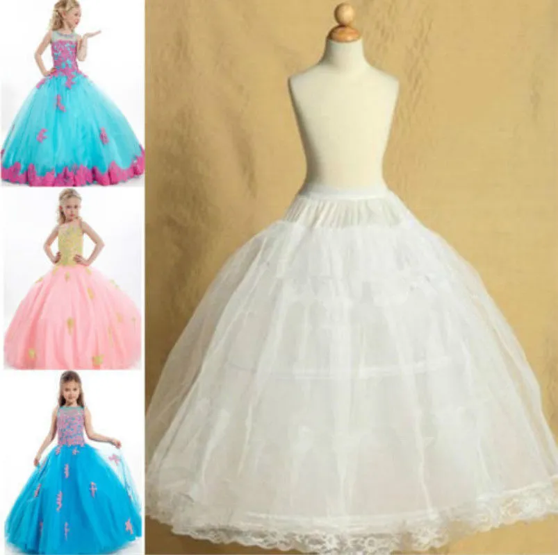 Два обруча с кружевом краем белый скорректирован петтискирующаяся свадьба цветок девушка юбка детская юбка накладки подходит для детей