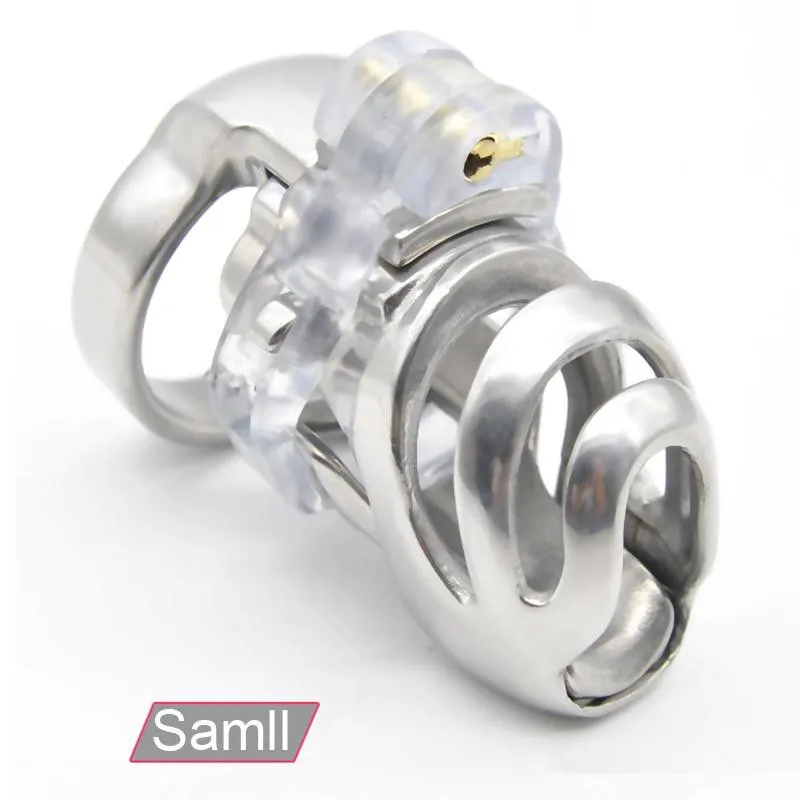 New 3D design 316L Stainless Steel Stealth Lock Small Male Devices,Cock Cage,Penis Ring,Penis Lock,Fetish Belt For Men7196335