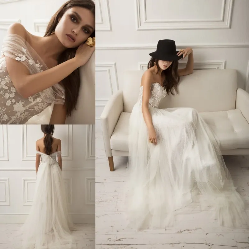 Save Big on Bulk Lihi Hod Bridal Dresses Lihi Hod 2019 Sweetheart Beach  Wedding Dresses Tulle A Line Lace Appliqued Beads Bridal Gowns Robe De  Mariée