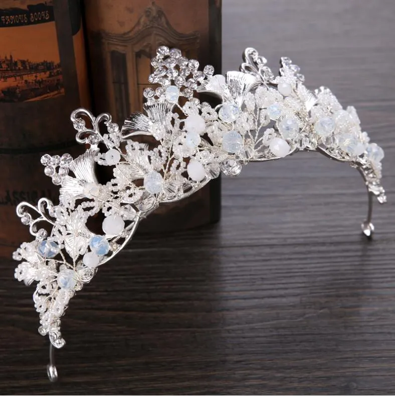 Europeus e Americanos de Luxo Strass New Handmade Cocar de Cristal Coroa Da Noiva Princesa Do Casamento Barroco Coroa Acessórios Para o Cabelo