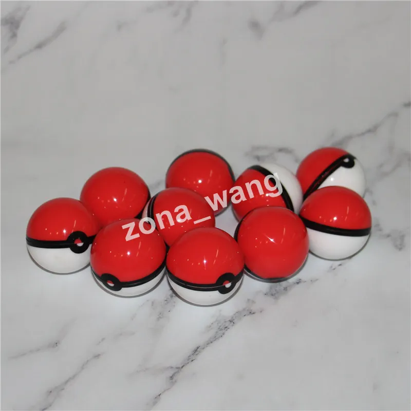 Silicone Container Wax Jars Food Grade Silicone Gel Ball Shaped Storage Box For Dry Glass Bong Accessories DHL Free