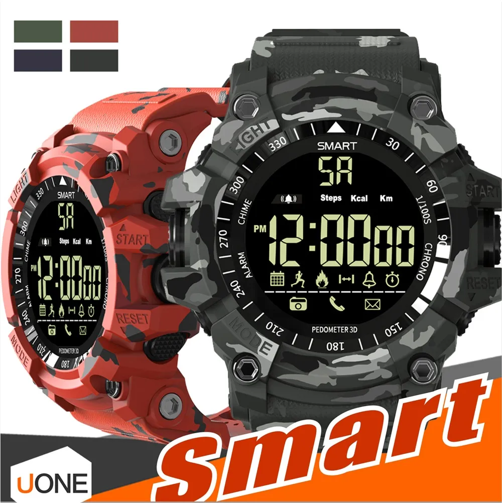 Ex16 Plus Sport Smart Watch Bluetooth IP67 Vattentät fjärrkamera Fitness Tracker Wearable Technology Running Wristwatch