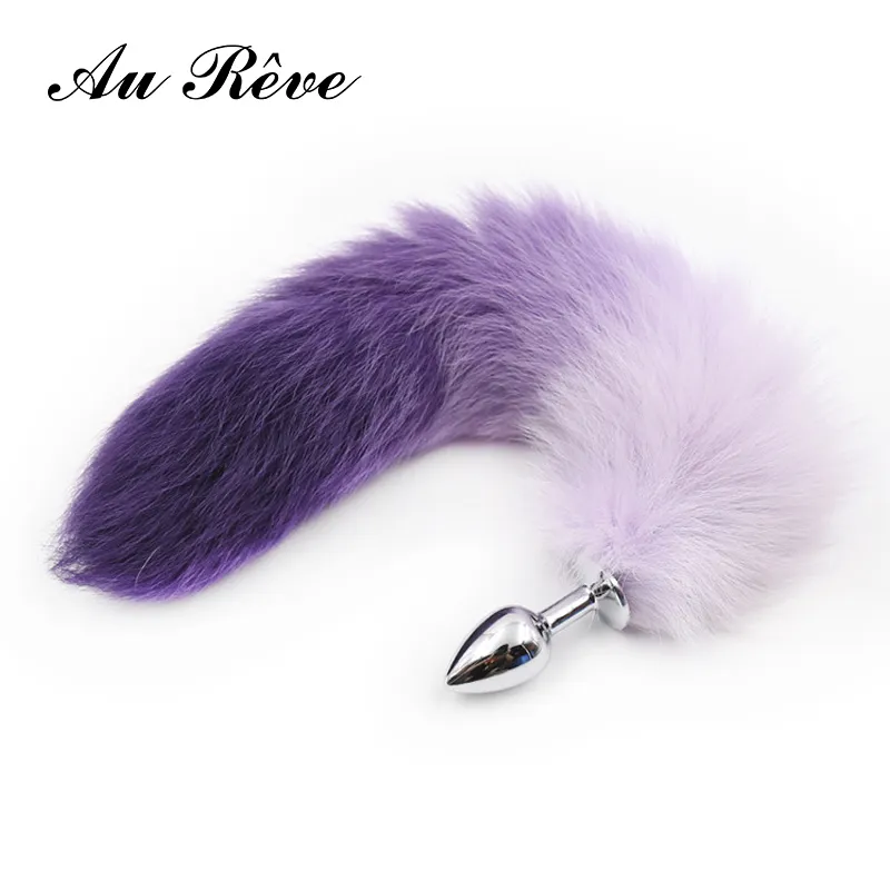 One Purple Faux Fur Fox Tail Butt Plug Metal Anal Plug Adult Sex Toys Anal  Tail Toys Sex Products For Woman Men Couple AuReve S924 From Ruiqi04, $9.24