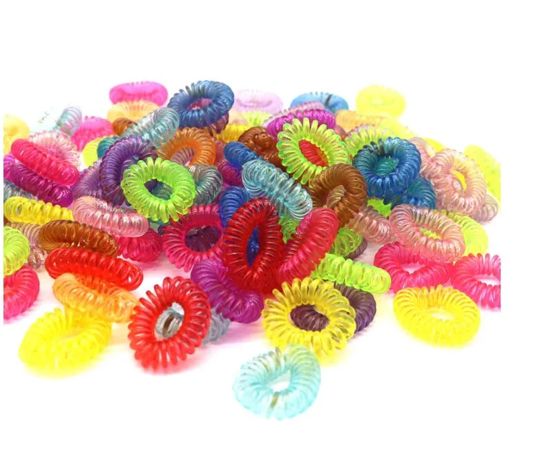 New Hair Ring Rope Scrunchy Telephone Wire Line Cord Gum Women Elastic Rubber Band Headwear Ponytail Holder Hairband