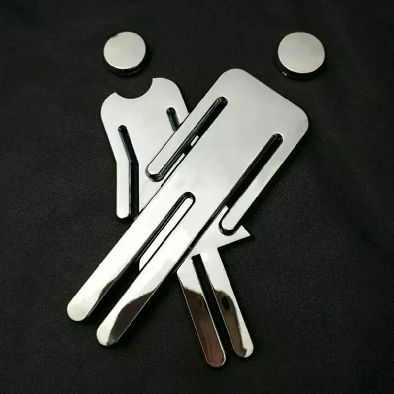 Adhesive MEN WOMEN Toilet Door Sign Bathroom Restroom WC Door Sign for WC Toilet Door Sign Sticker