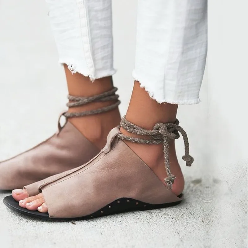 zapatos mujer summer sandals women flats ladies shoes woman ankle strap wedding chaussure femme 2018 lace up