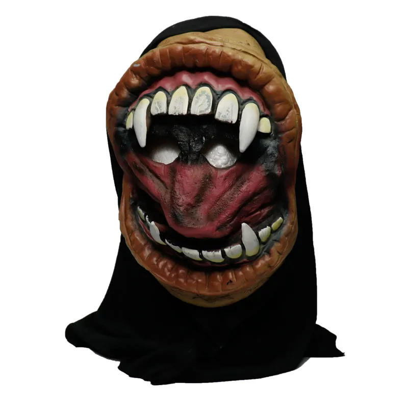 2022 Hot New Arrival Högkvalitativ Halloween Party Big Mouth Grimace Monster Silicone Horror Mask Party Decorations
