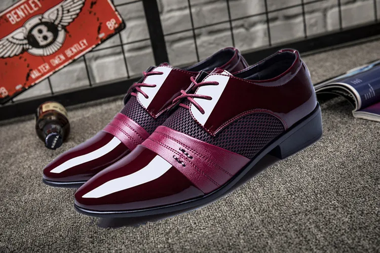 2018 nouveauté hommes chaussures noir marron bordeaux en cuir véritable hommes chaussures d'affaires taille américaine 7-11 avec livraison gratuite