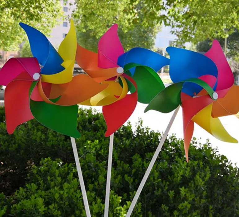 Mulino a vento fai-da-te Decorazioni per feste Girandola Whirligig Campanelli eolici Decorazione floreale Cortile di casa Decorazioni da giardino Ornamento Regali di compleanno per bambini Giocattoli