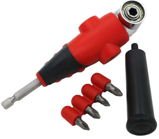 New 105 Degree Angle Extension Right Driver Drilling Shank Screwdriver Magnetic 1 4 Inch Hex Drill Bit Socket Holder Adaptor Sleeve