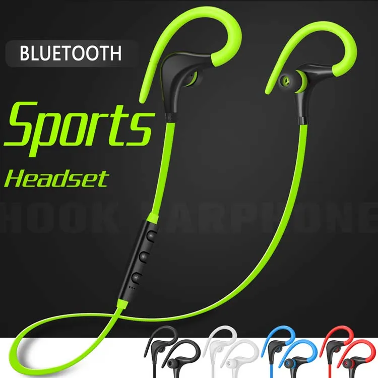 Hook Auricolari Bluetooth Bass Stereo Headset Vivavoce Cuffie con microfono da 3,5 mm Auricolari per tutti i telefoni cellulari con borsa Zipper