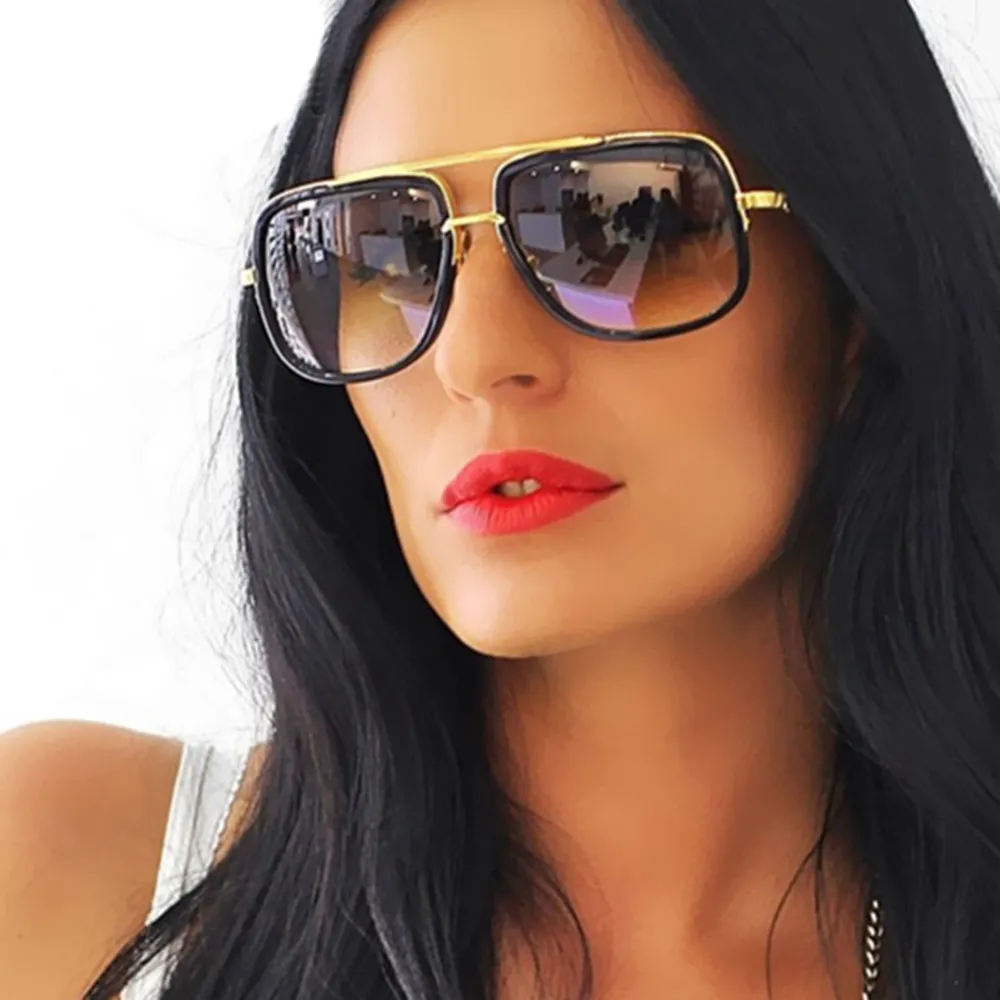 Oversized Mirrored Sunglasses with Polycarbonate Frame 1pc unisex oversized mirrored glasses fashion streetwear  main image 2