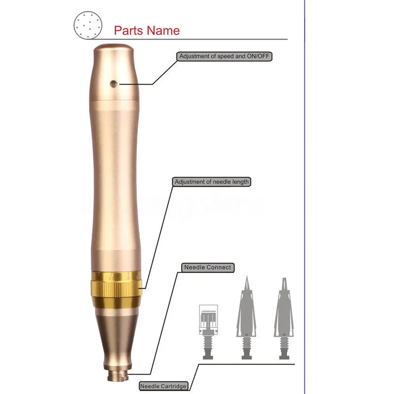 Dr. Pen Ultima M5 -C W Recarregável Microneedle System Ajustável 0.25-2.5mm Selo elétrico Dermapen Selo Micro Agulha Rolo