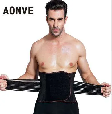 AONVE Men Slimming Body Shaper Waist Trainer Belt Modeling Strap Abdomen Binder Trans Steel Boned Compression Corset Belly