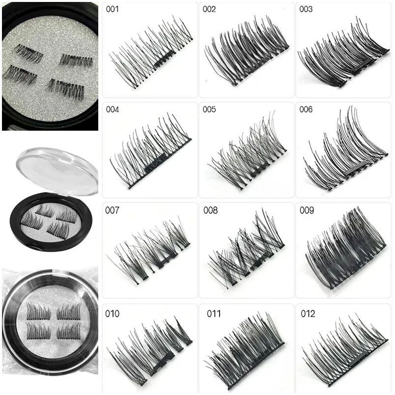3D cílios magnéticos cílios postiços vison cílios olho magnético reutilizável falso cílios cílios magnéticos extensão cílios maquiagem dos olhos Tomou kit
