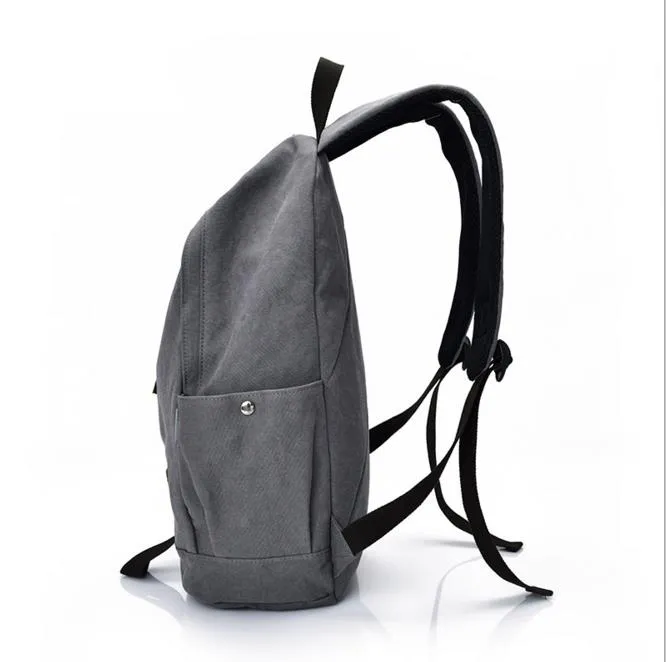 Marca Designer-New Unisex Homens Mochilas de Lona Grandes Sacos De Escola Para Adolescentes Meninos Meninas de Viagem Laptop Backbag Mochila Cinza