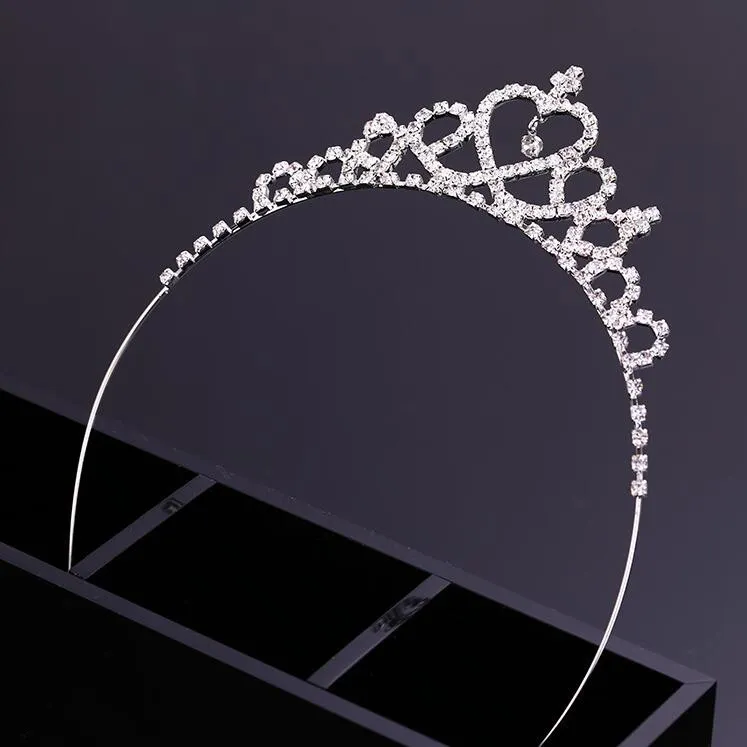 Valentinstag Kristall Tiara Haarband Kid Mädchen Braut Prinzessin Prom Crown Party Show Accessiories Prinzessin Prom Crown Stirnband DHL