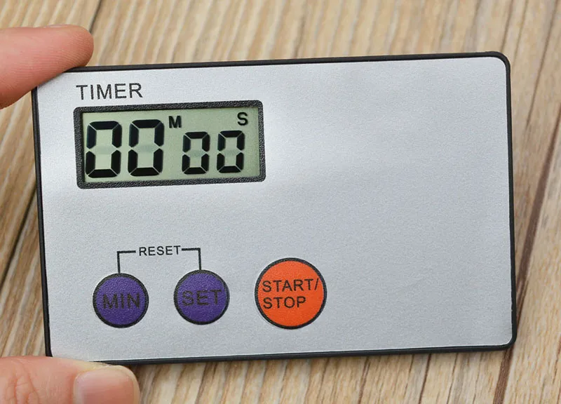 Pocket Credit Card Size Kitchen Timer Digital Countdown Cooking Timer Count Down Alarm Clock Kitchen Tools ZA5895