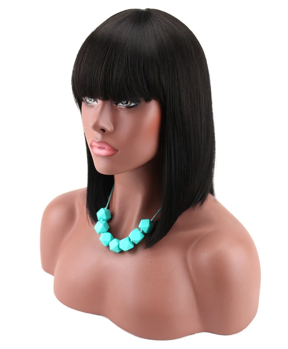 Short Bob Lace Wigs With Bangs Brazilian Virgin Hair Straight Lace Front Human Hair Wigs For Black Women Swiss Lace Frontal Wigs Gali Hair