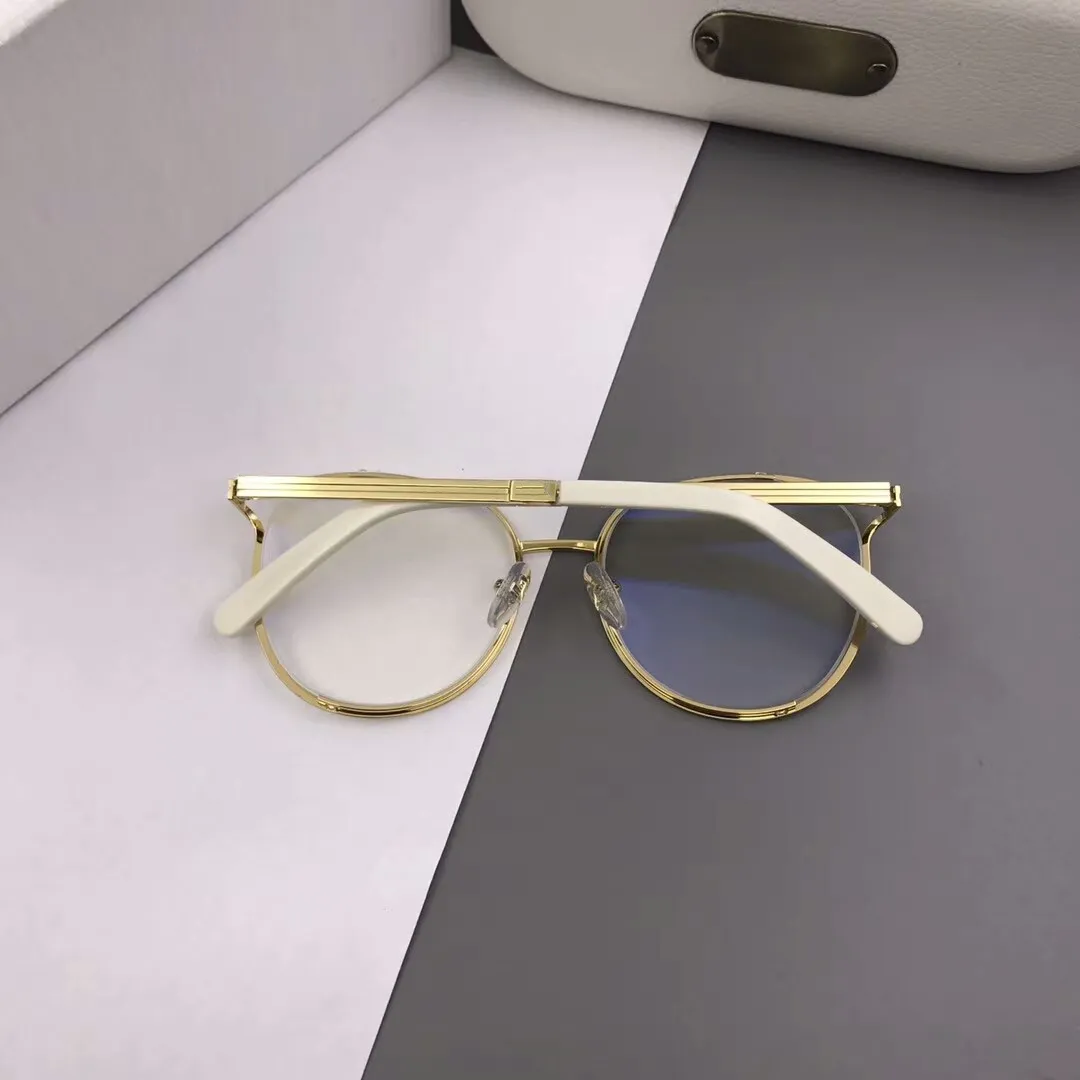 båge Optiska glasögon för män och kvinnor 2022 mode Retro 2126 Style Anti-blå ljus linsplatta Fyrkantig hel ram med låda