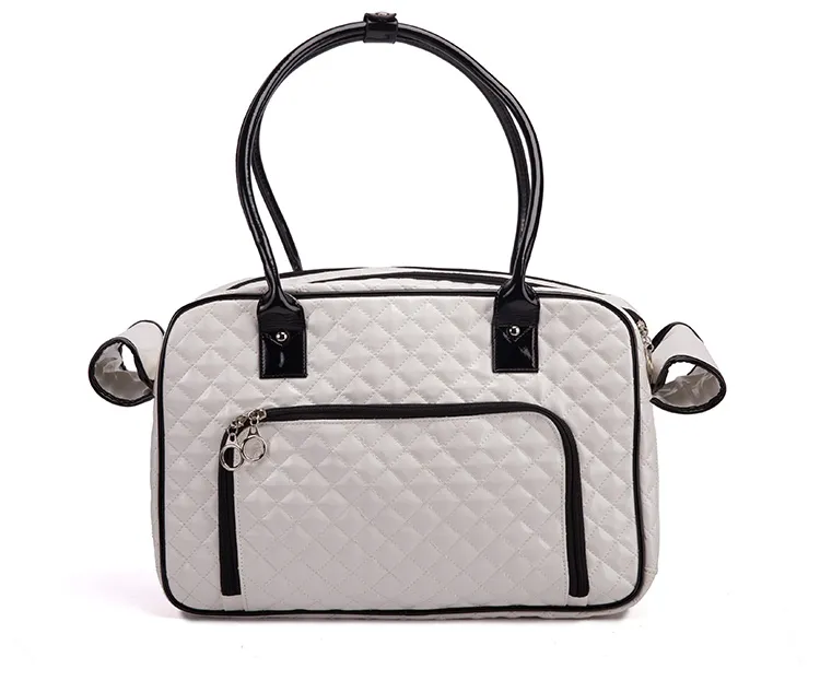 2018 Fashion Black Safety Mochila Perro Carrier Bag PU Lederen Travel Carry Bags voor Kleine Honden Maat 40 * 27 * 17cm gratis verzending