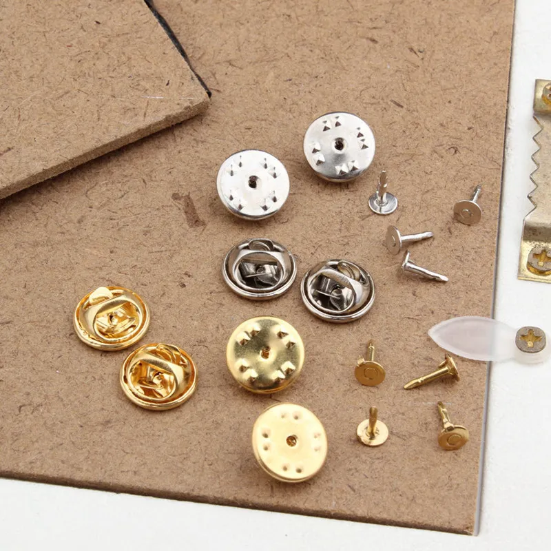 100 zestawów miedzianych uchwyt metalowy broszka szpilki odznaka broszka broszka uchwyt do DIY tworzenia biżuterii