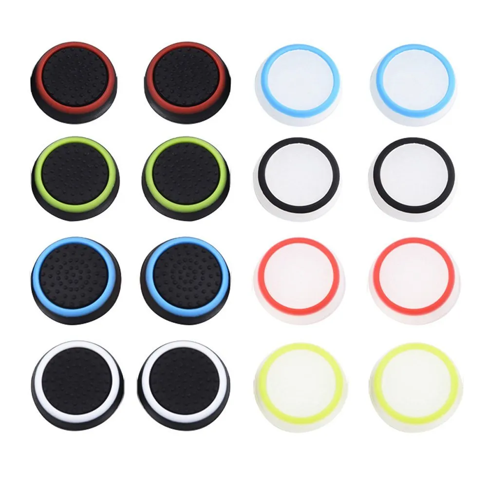 Dual Color Silicone Joystick Cap Thumb Grip Stick Grips Caps Case For PS5 PS4 PS3 Xbox one 360 Series X S WiiU Controller DHL FEDEX EMS 