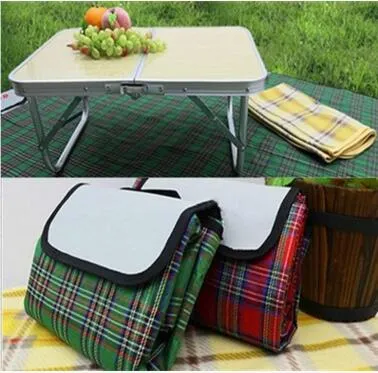 Bärbara Vattentäta Picnic Blankets Fällbar Utomhus Traving Beach Mat Baby Play Mat Camping Använd Picnic Pad