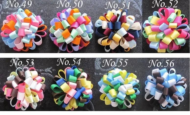 Baby loop bows clips ponytail hållare hår tillbehör flicka band boutique xmas hår bågar klipp blomma slipsar huvudband huvudbonader hd3236