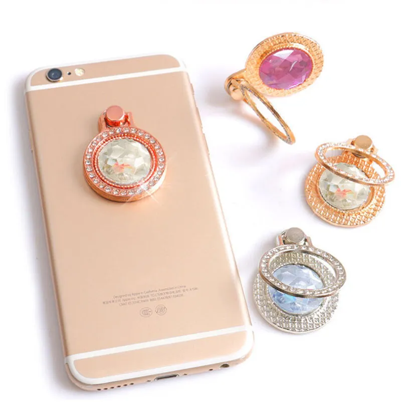 New Universal Cell Phone Holders Five colors Diamond metal mini model Bracket For iPhone Sumsung All Handset