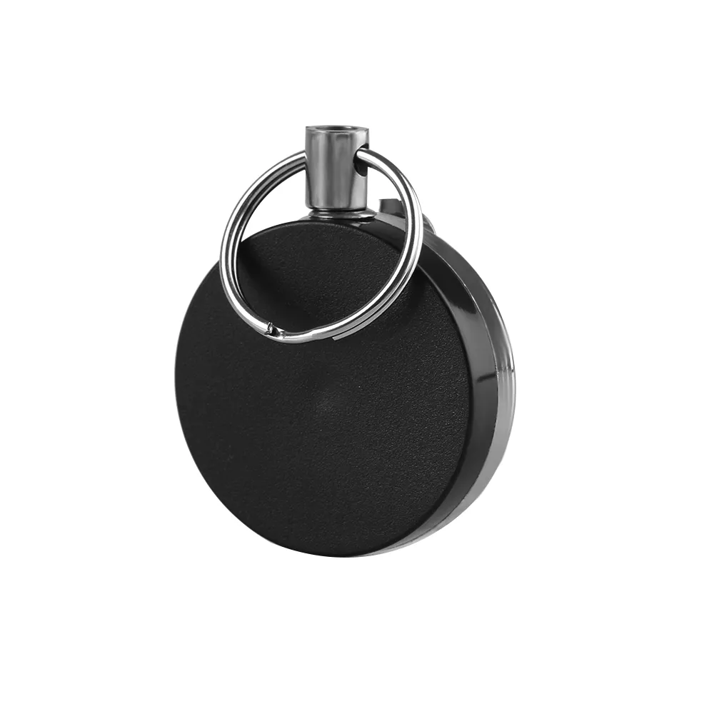 Simple Metal Card Badge Key Holder Stainless Steel Recoil Ring Belt Clip Pull Retractable Key Chain Car Keychain