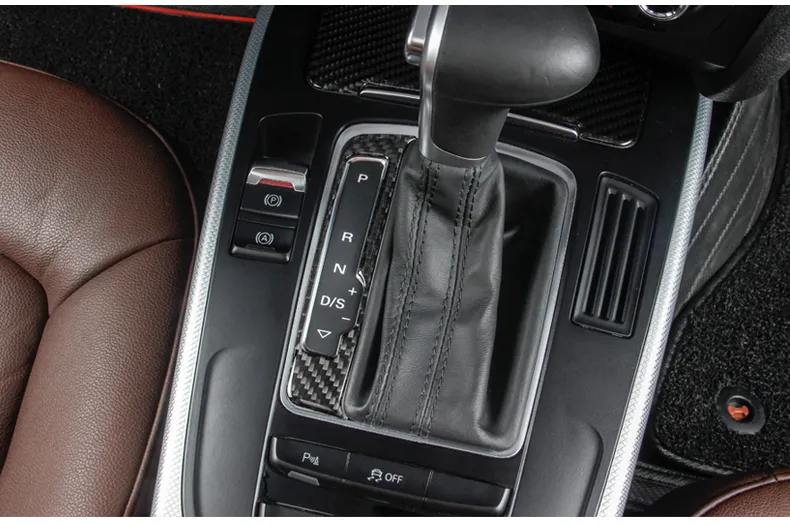 thumbnail image 2 of Alcantara Carbon Fiber Style Gear Shift Knob Cover Trim For Audi A4 A5 A6 A7 S6 S7 (2019-2021) 2 of 5