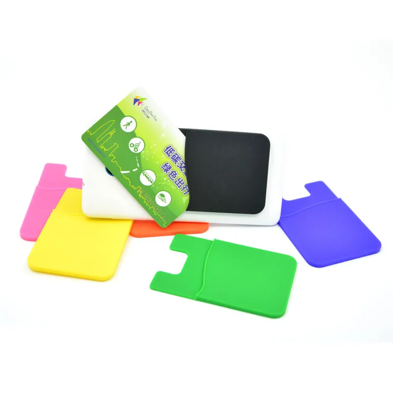 Porte-cartes téléphoniques Silicone portable portefeuille Crédite de crédit Carte d'identité Stick Stick sur 3M ADHESIVE AVEC BAG3076203